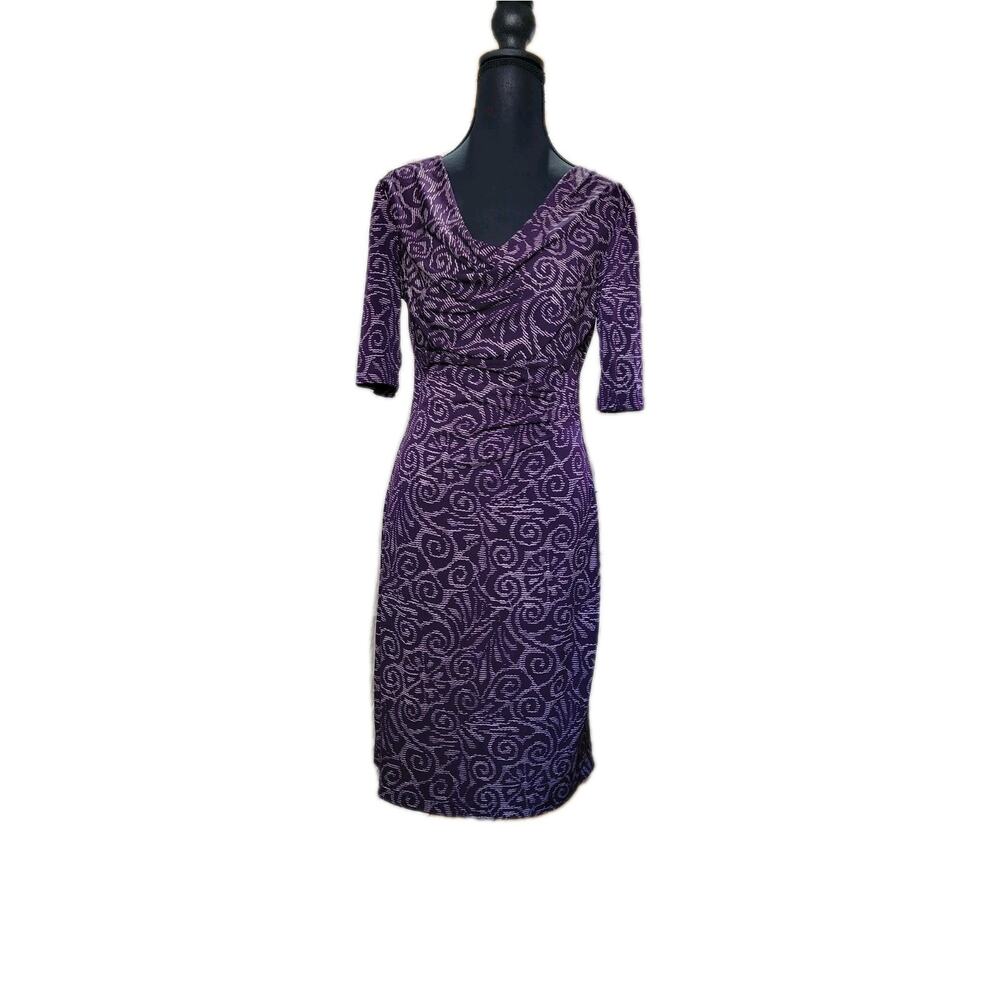 NWT Connected Apparel Womens Size 6 Dark Amethyst Business Casual Dress